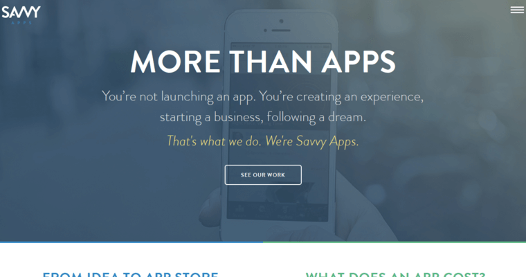 Home page of #3 Top Android App Firm: Savvy Apps