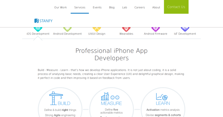 Development page of #10 Best Android Development Firm: Stanfy