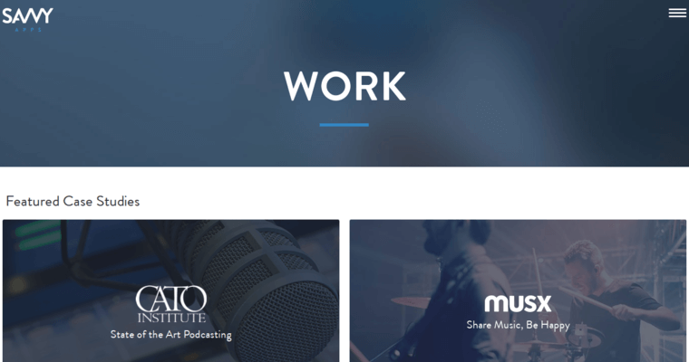Work page of #3 Leading Android Development Business: Savvy Apps