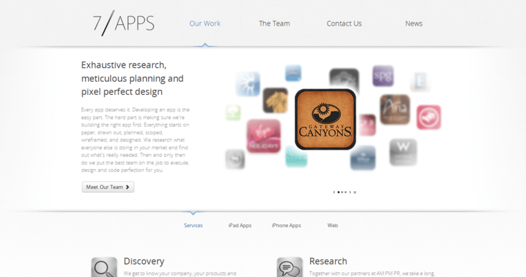 Work page of #5 Leading iOS Development Agency: 7/Apps