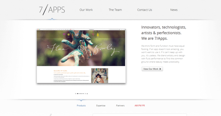 Home page of #6 Top iOS App Development Agency: 7/Apps