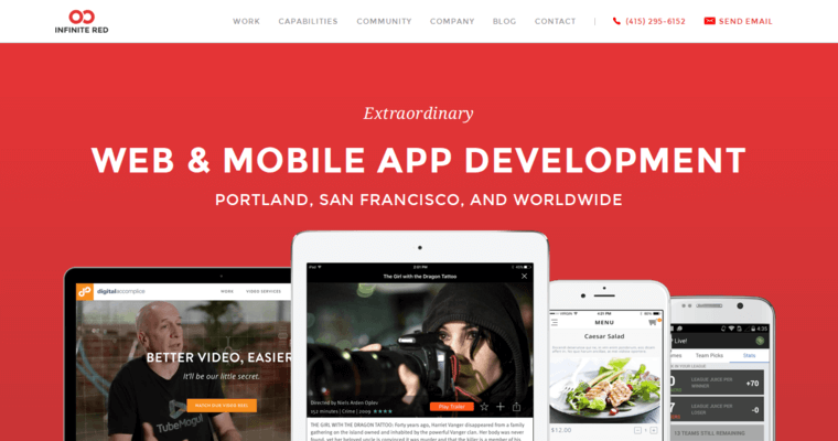 Home page of #7 Best iOS Development Firm: Infinite Red