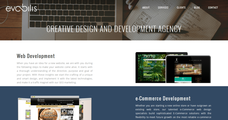 Service page of #5 Best iOS App Agency: Evobilis