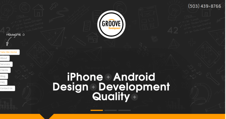 Home page of #7 Leading iPad App Company: Groove Development