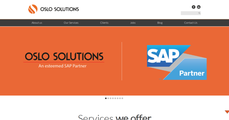 Home page of #2 Top iPad App Agency: Oslo Solutions