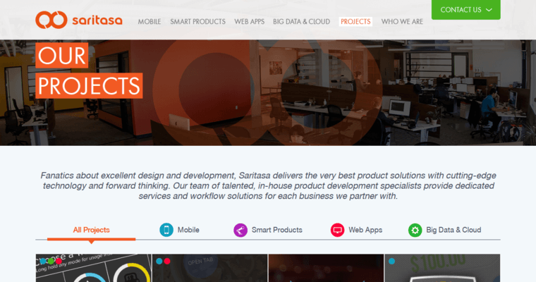 Folio page of #8 Top iPad App Development Agency: Saritasa