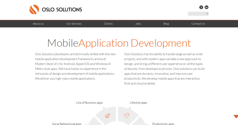 Development page of #2 Leading iPad App Firm: Oslo Solutions