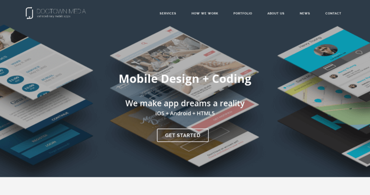 Home page of #3 Top iPad App Firm: Dogtown Media