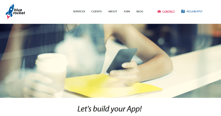 Contact page of #2 Leading iPhone App Development Firm: Blue Rocket