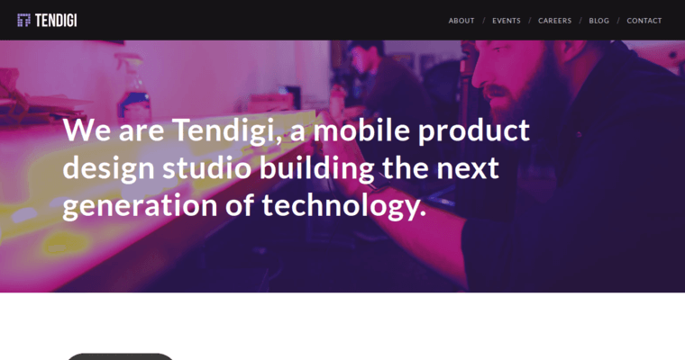 Home page of #2 Leading iPhone App Company: Tendigi