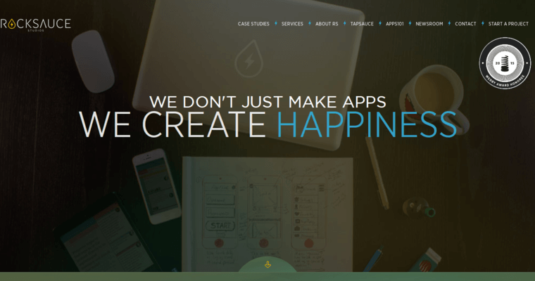 Home page of #10 Best iPhone App Firm: Rocksauce Studio