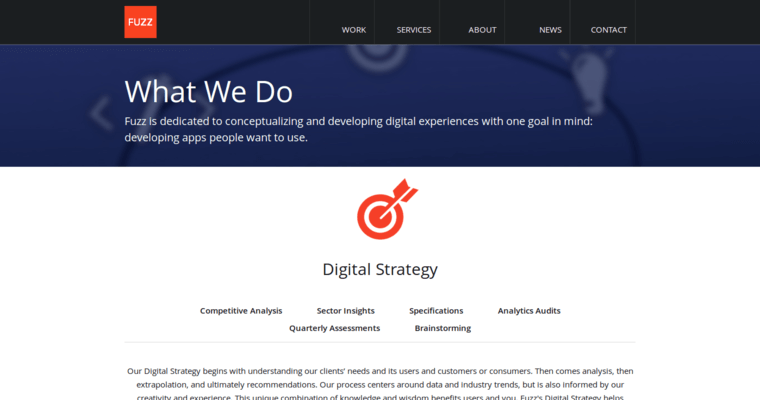 Service page of #9 Best Wearable App Agency: Fuzz Productions