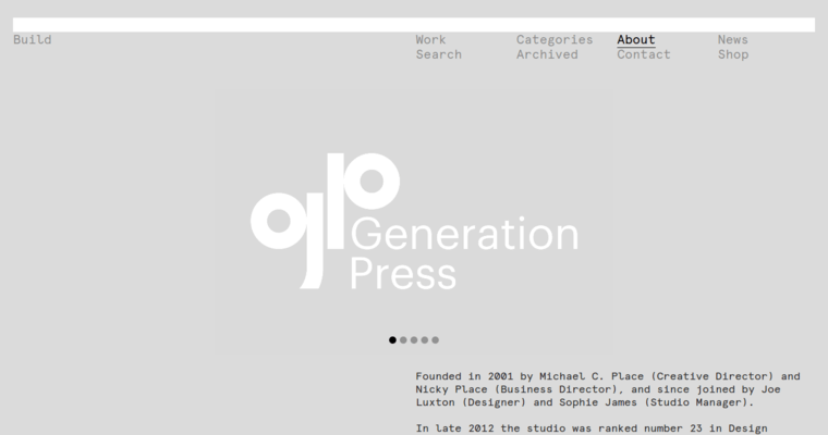 About page of #8 Top Architecture Web Design Firm: Build