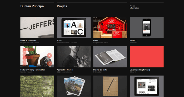 Portfolio page of #9 Leading Architecture Web Development Firm: Bureau Principal