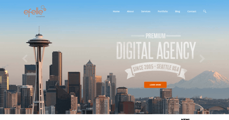 Home page of #6 Best Architecture Web Design Agency: Efelle Creative