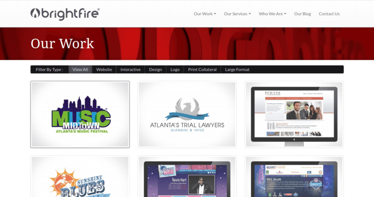 Work page of #7 Top Atlanta Business: Brightfire
