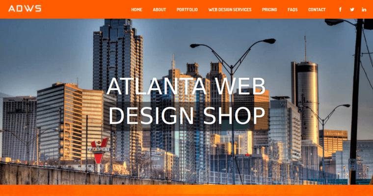 Home page of #3 Top Atlanta web development Company: ADWS