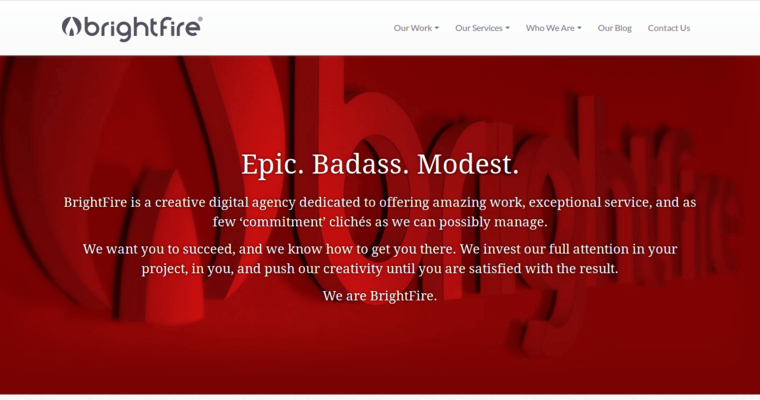 Home page of #5 Top Atlanta web design Agency: Brightfire