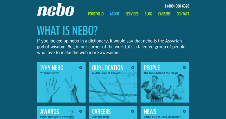 About page of #7 Best Atlanta web design Company: Nebo Agency