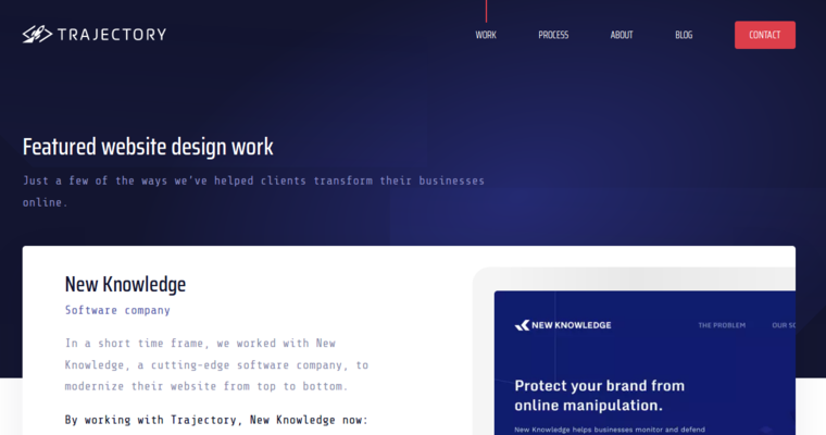 Work page of #3 Top Atlanta web design Firm: Trajectory Web Design
