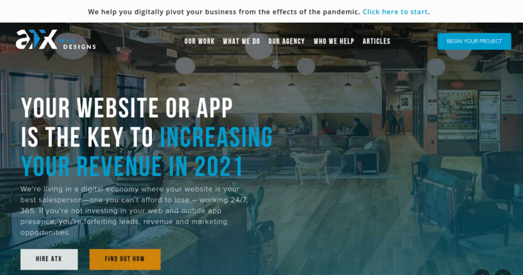 Home page of #5 Best Web Design Business: ATX Web Designs
