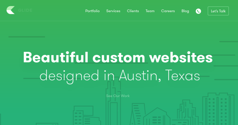 Home page of #2 Best Web Design Agency: Glide Design