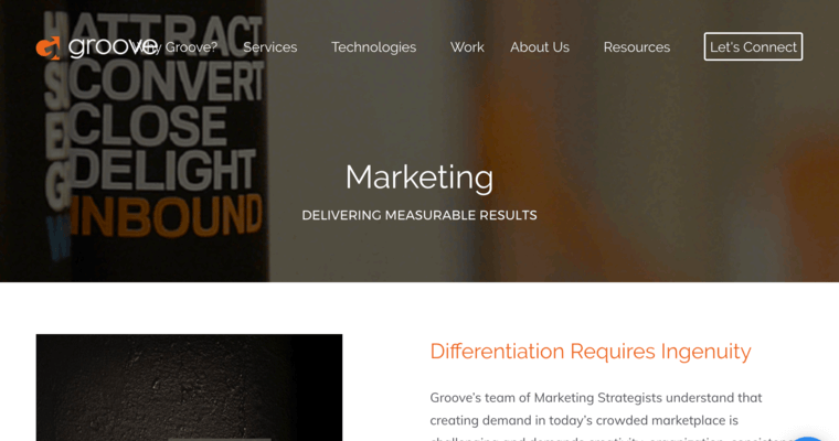 Service page of #4 Best Baltimore Web Development Agency: Groove