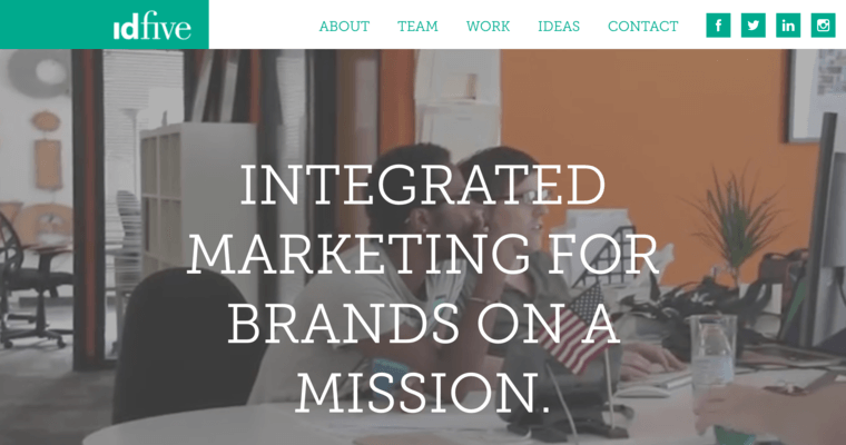 Home page of #5 Best Baltimore Web Development Business: Idfive