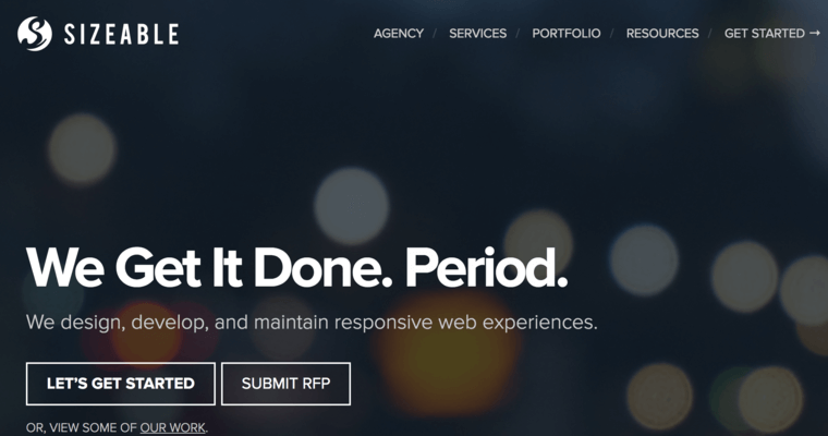 Home page of #2 Top Baltimore Web Development Company: Sizeable Interactive