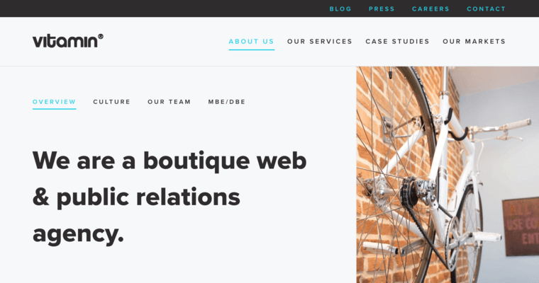 About page of #3 Best Baltimore Web Development Company: Vitamin