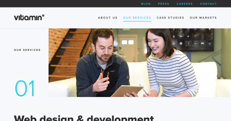 Service page of #3 Best Baltimore Web Development Business: Vitamin