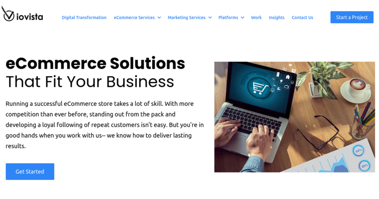 Service page of #9 Best BigCommerce Design Firm: ioVista