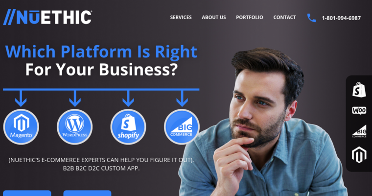 Home page of #17 Top BigCommerce Development Firm: Nuethic