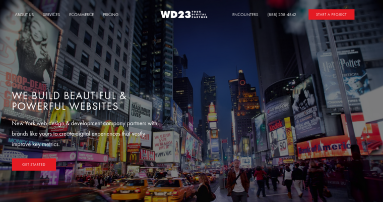 Home page of #10 Top BigCommerce Development Firm: WD23
