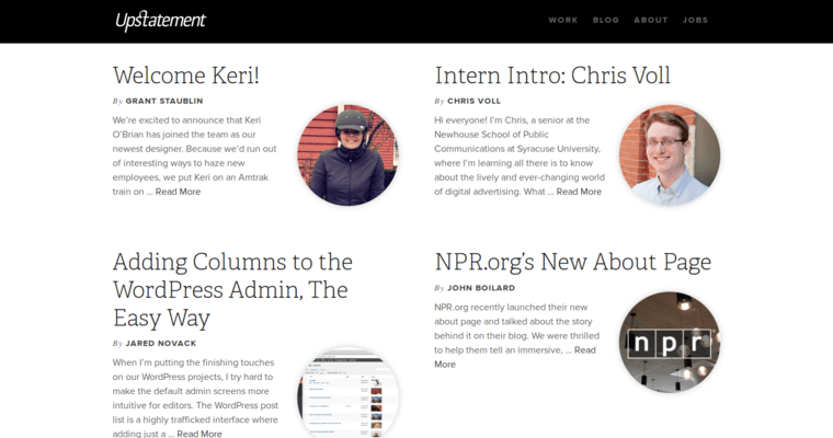 Blog page of #3 Leading Boston Web Design Business: Upstatement