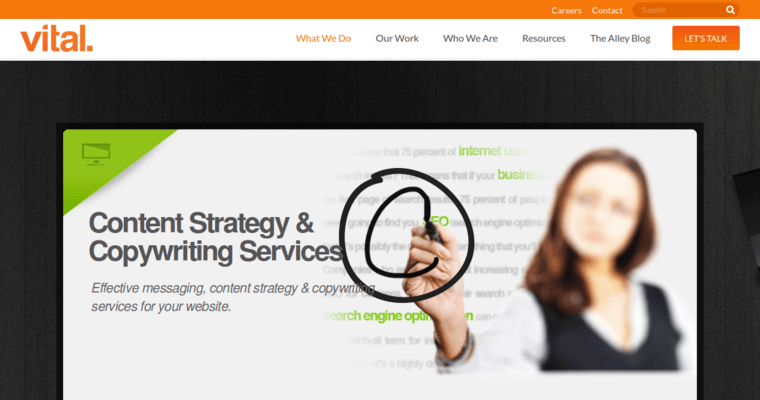 Service page of #2 Best Boston Web Design Company: Vital Design