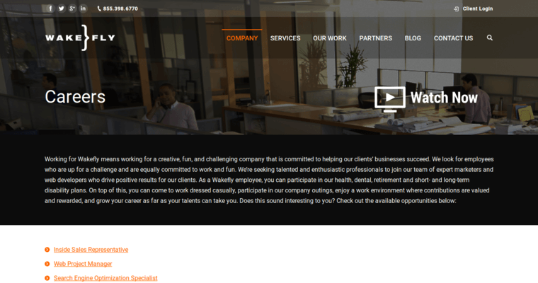 Company page of #4 Top Boston Web Design Company: Wakefly