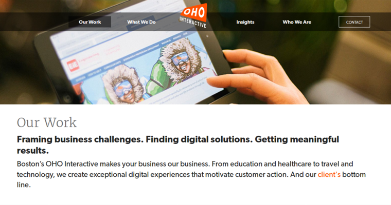 Work page of #1 Top Boston Web Development Firm: OHO Interactive