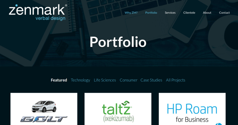 Portfolio page of #2 Best Branding Business: Zenmark