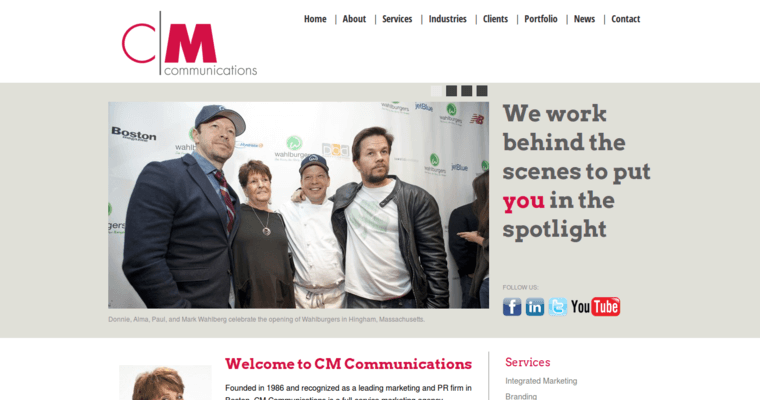 Home page of #4 Leading Brand PR Business: CM Communications