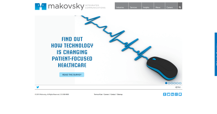 Home page of #8 Best Brand PR Firm: Makovsky
