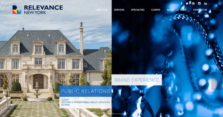 Home page of #5 Best Brand PR Company: Relevance