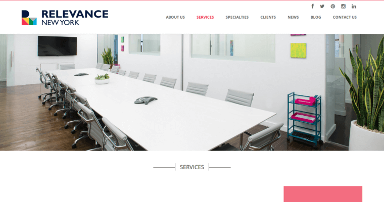 Service page of #5 Top Brand PR Firm: Relevance