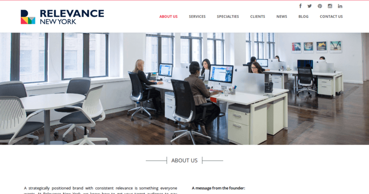 About page of #1 Best Brand PR Company: Relevance