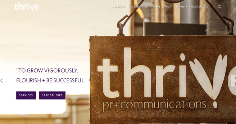 Home page of #10 Top Brand PR Business: Thrive