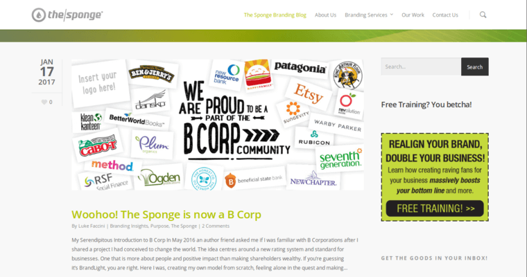 Blog page of #10 Best Naming Agency: The Sponge