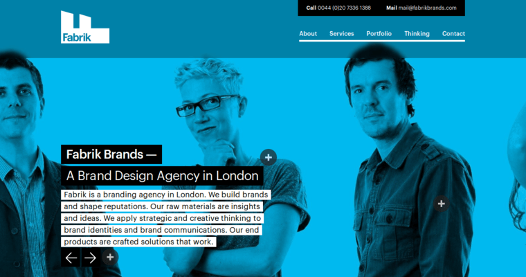 Home page of #6 Best Naming Agency: Fabrik