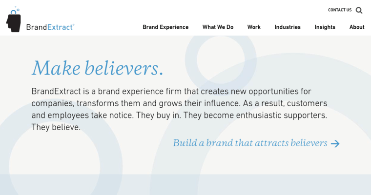 Home page of #5 Best Naming Agency: BrandExtract