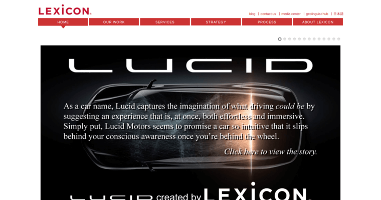Home page of #1 Best Naming Agency: Lexicon