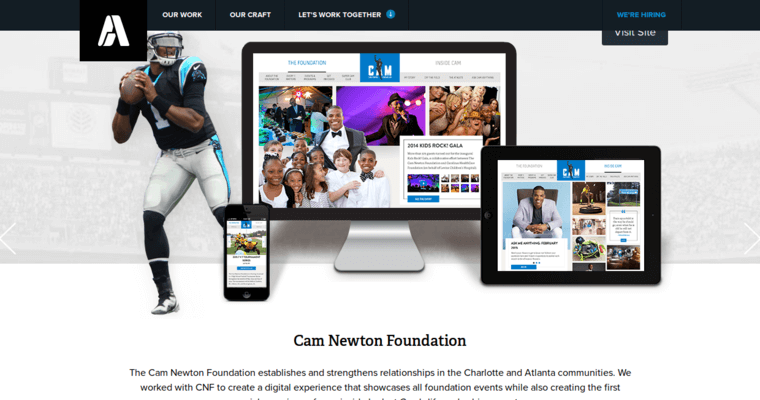 Work page of #10 Top Charlotte Web Design Agency: Atypic 